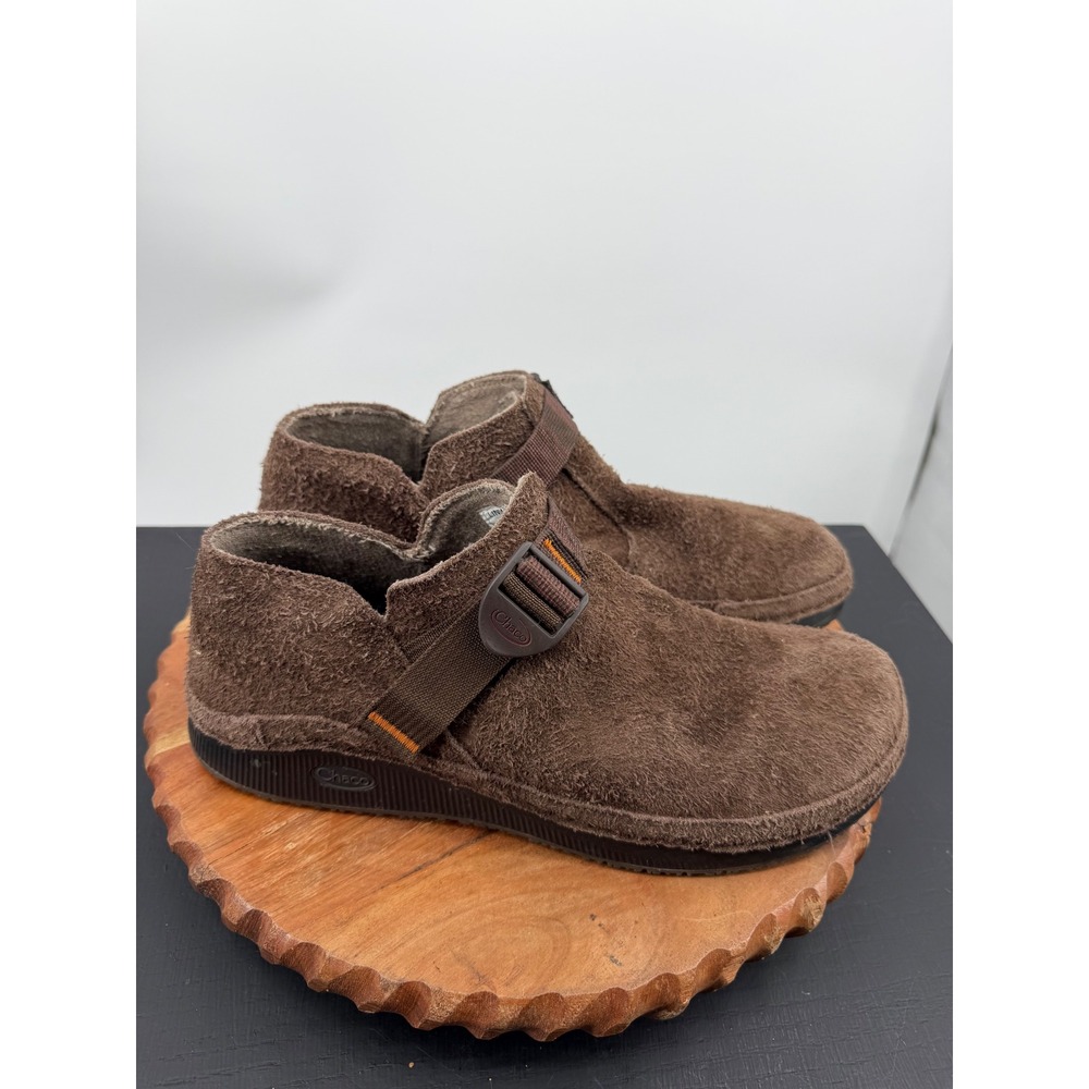Chaco paonia Suede Clog Mens 12 Brown Adjustable Strap Wool Blend Lining shoe